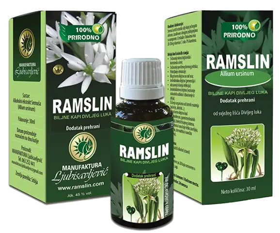 Ramslin kapi divljeg luka — bočica i kutija